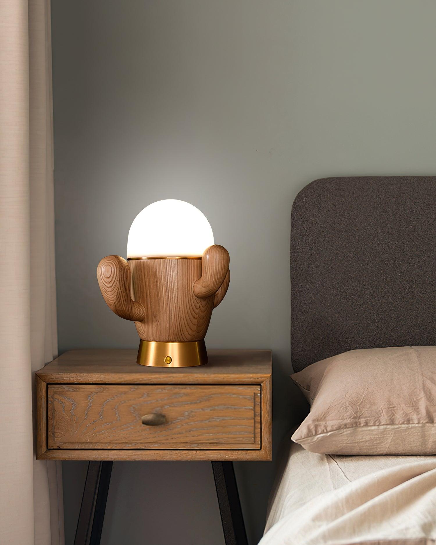 wooden-cactus-table-lamp-anzaz-Wood color & Cool Light-6