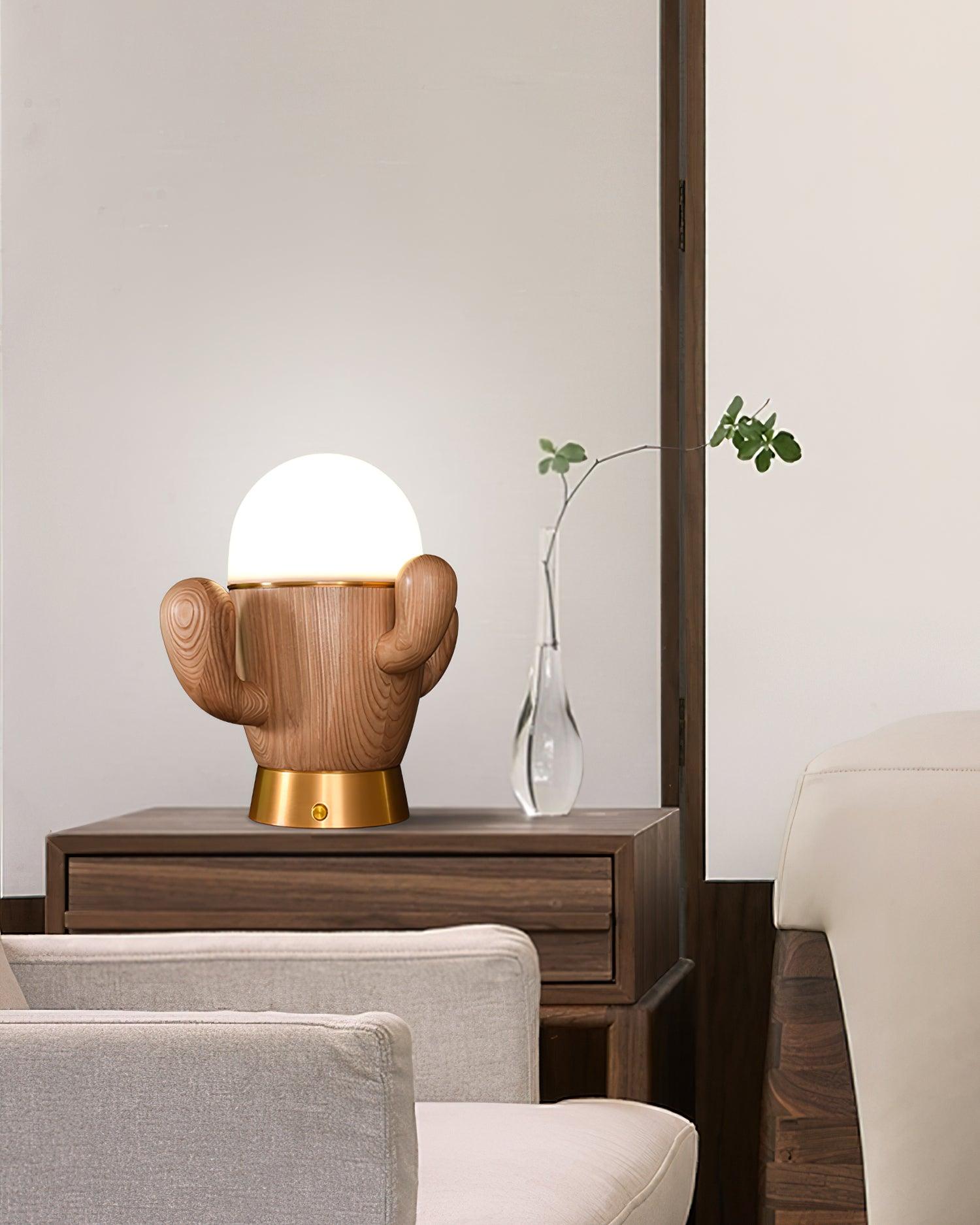 wooden-cactus-table-lamp-anzaz-Wood color & Cool Light-8