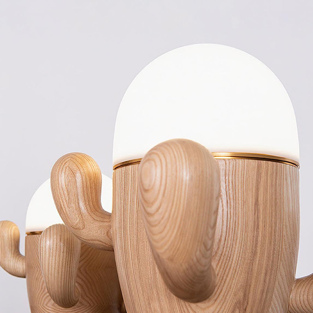 wooden-cactus-table-lamp-anzaz-Walnut color & Warm Light-12