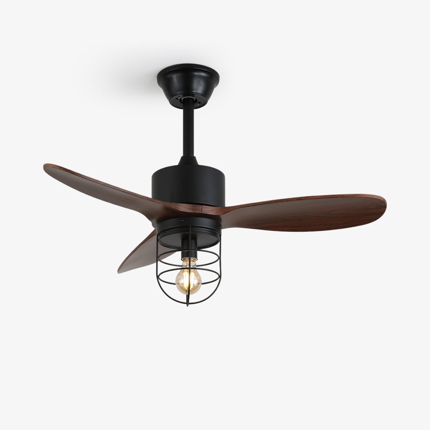 caldor-industrial-ceiling-fan-light-anzaz-Walnut Wood & Black-1