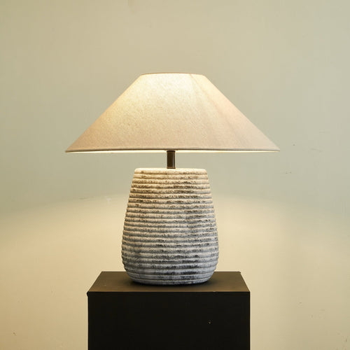 callisto-ribbed-ceramic-table-lamp-anzaz-Grey & Beige-2