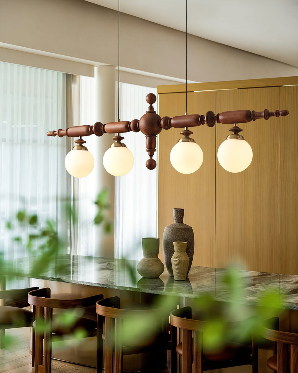 cambridge-wooden-chandelier-anzaz-Black & Chrome-4
