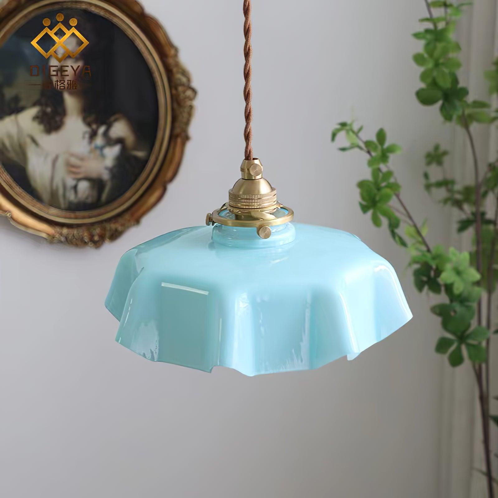 french-flower-pendant-swag-light-anzaz-Brass ＆ Pink-27