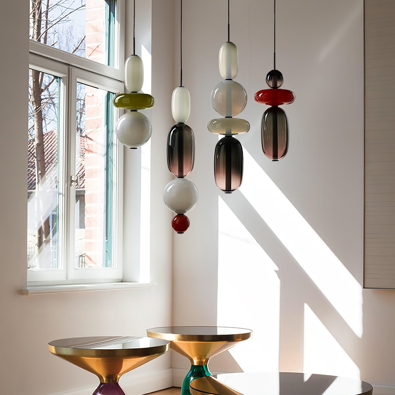 candied-glass-combo-pendant-light-anzaz-Triac Dimmable Warm Light-4
