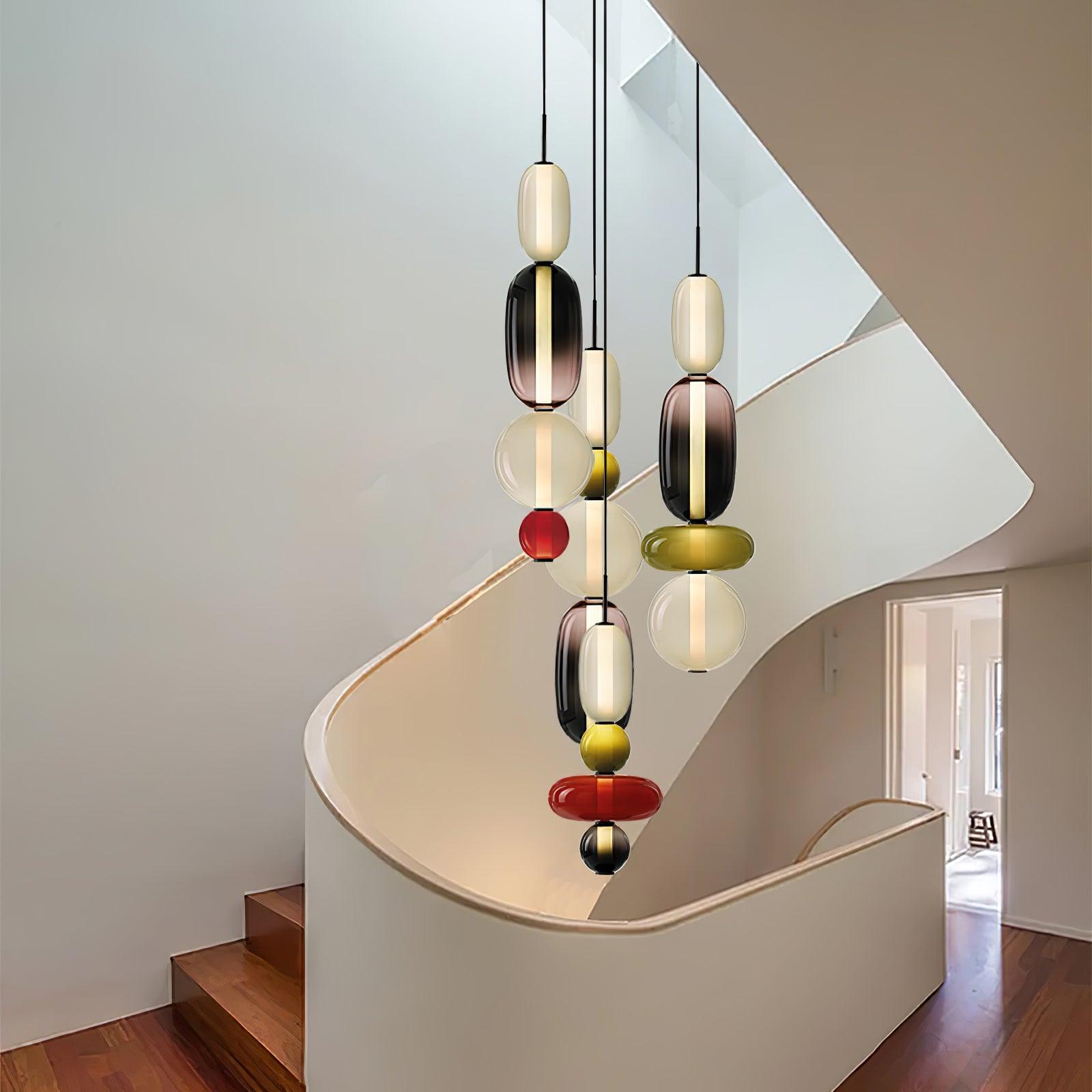 candied-glass-combo-pendant-light-anzaz-Triac Dimmable Warm Light-10