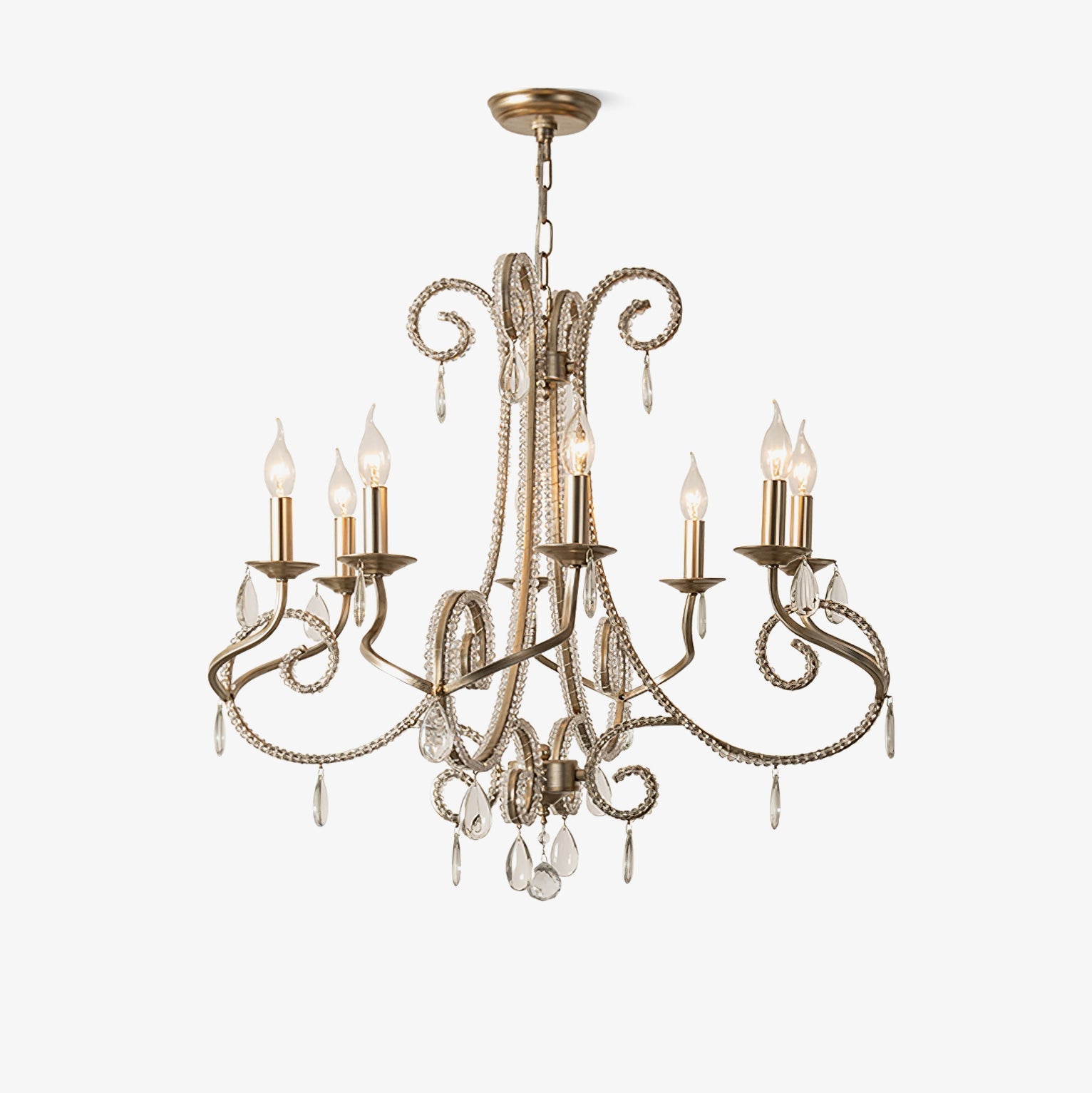candle-crystal-chandelier-anzaz-Gold & Clear-1