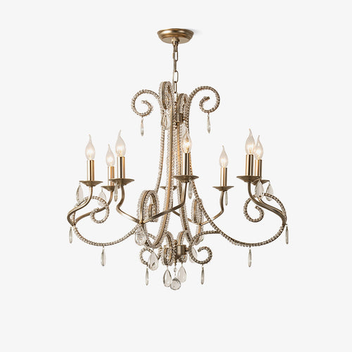candle-crystal-chandelier-anzaz-Gold & Clear-1