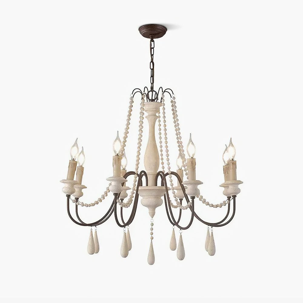 candle-style-beaded-chandelier-anzaz-Imitation white-1