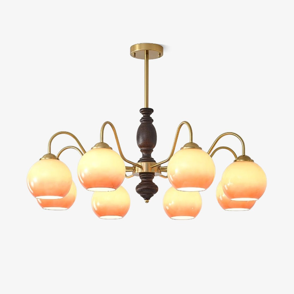 caramel-orb-chandelier-anzaz-Walnut Color & Gold & Caramel-1