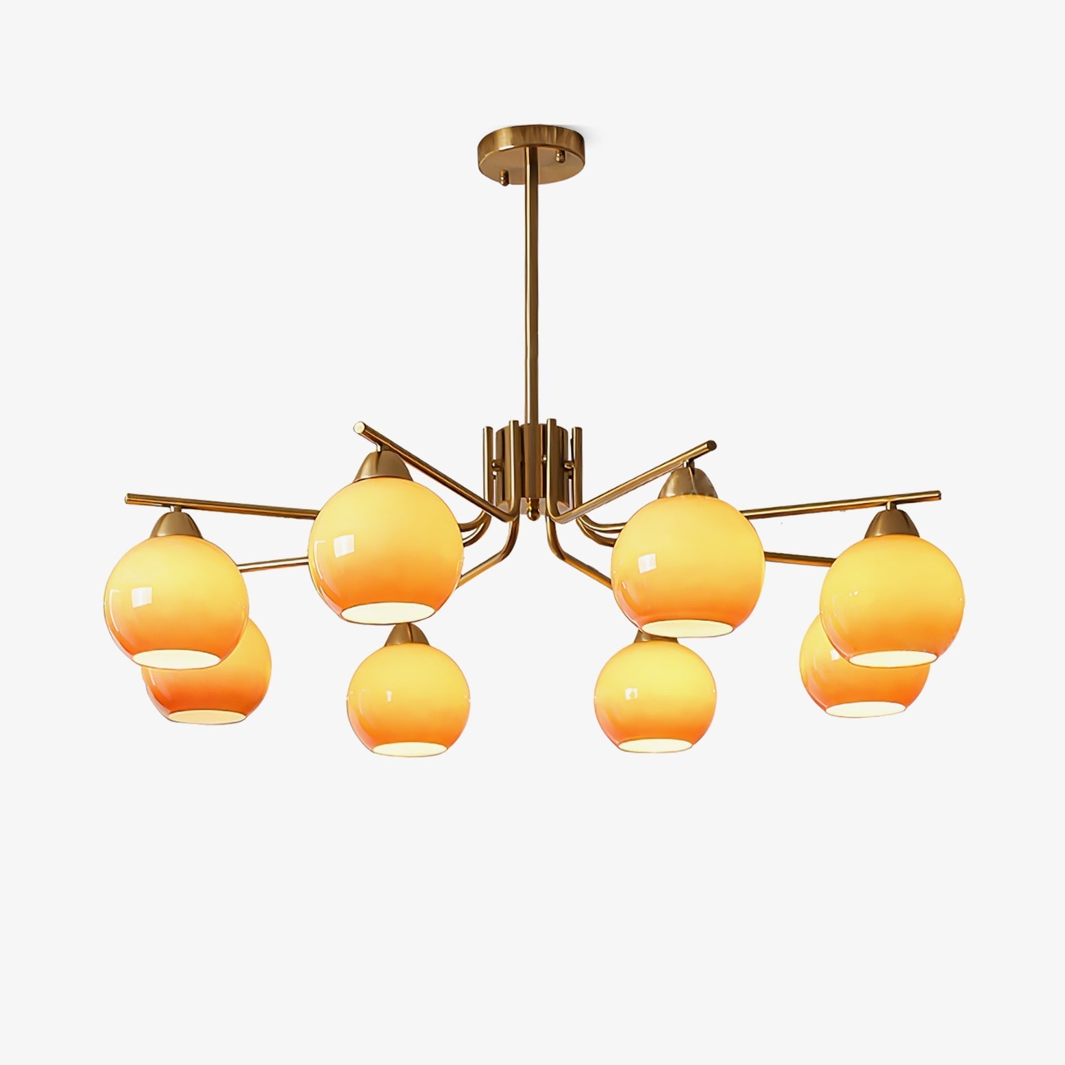 caramel-sphere-chandelier-anzaz-Caramel Colour & Gold-1