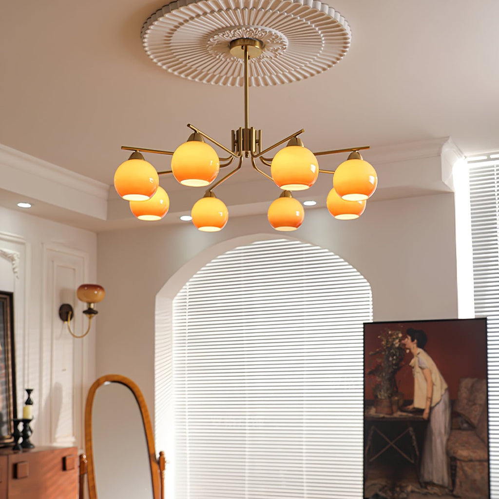 caramel-sphere-chandelier-anzaz-Caramel Colour & Gold-4