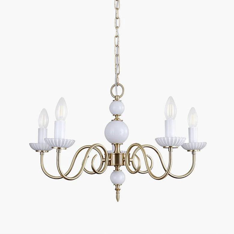 carlita-chandelier-anzaz-Brass & White-1