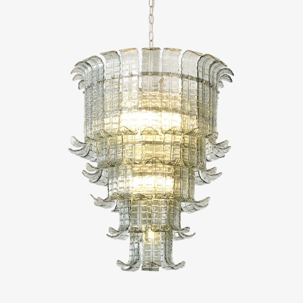 cascade-murano-chandelier-anzaz-Nickel & Green-1