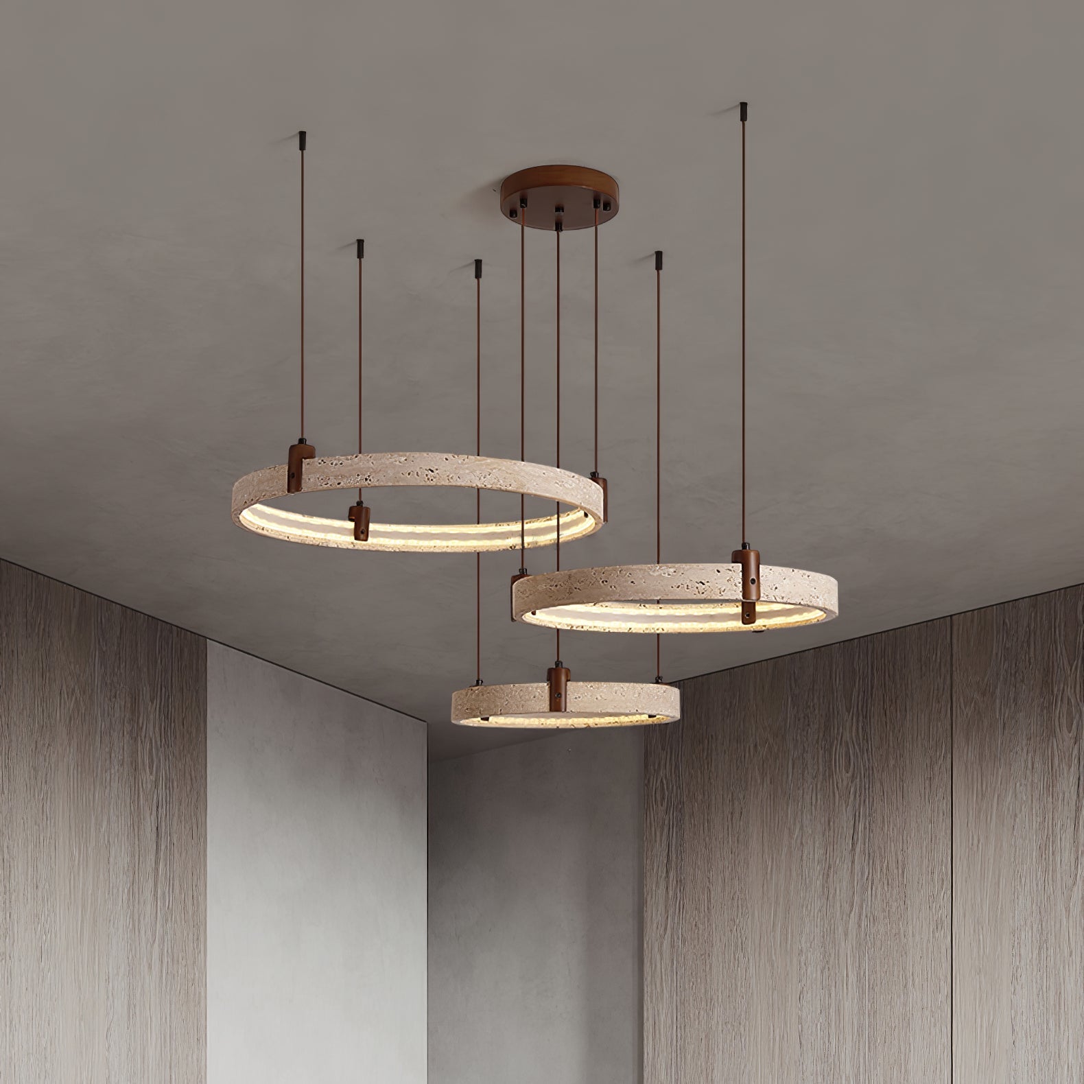 celestial-orbit-travertine-chandelier-anzaz-Yellow Travertine & Walnut Wood-10