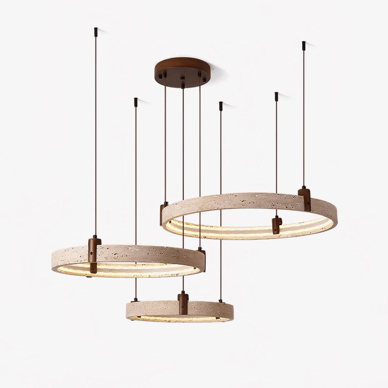 celestial-orbit-travertine-chandelier-anzaz-Yellow Travertine & Walnut Wood-1