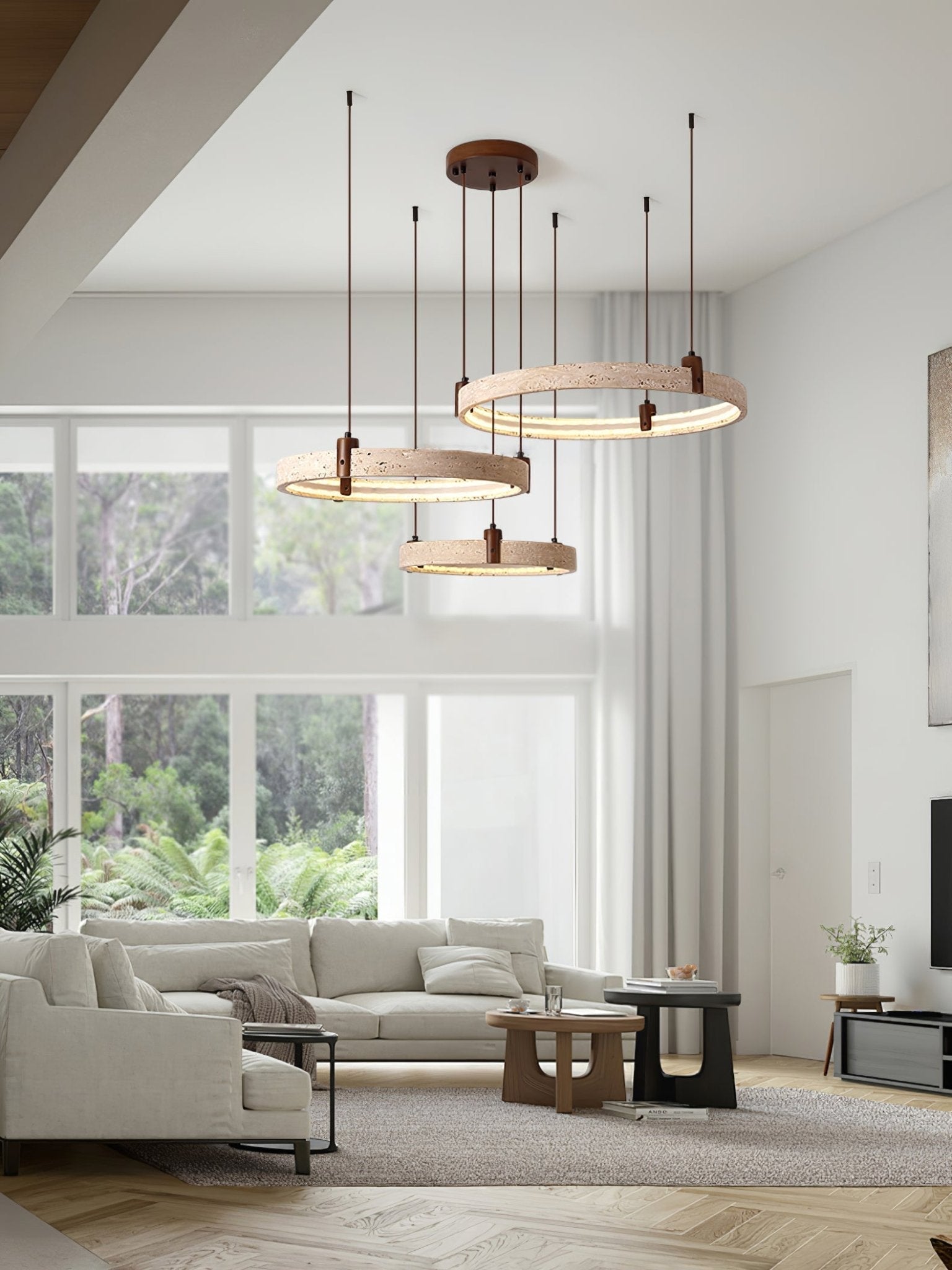 celestial-orbit-travertine-chandelier-anzaz-Yellow Travertine & Walnut Wood-17