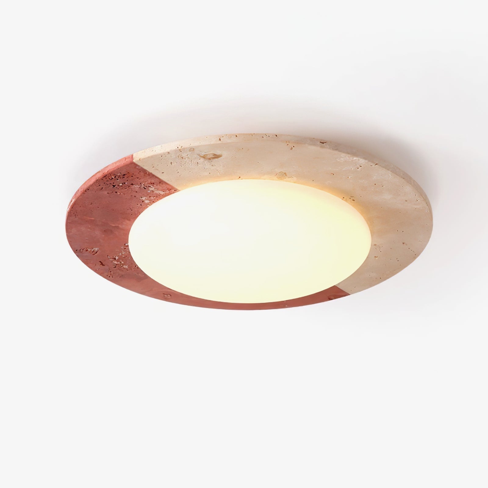 celestial-travertine-ceiling-lamp-anzaz-Red+Beige & Warm Light-1