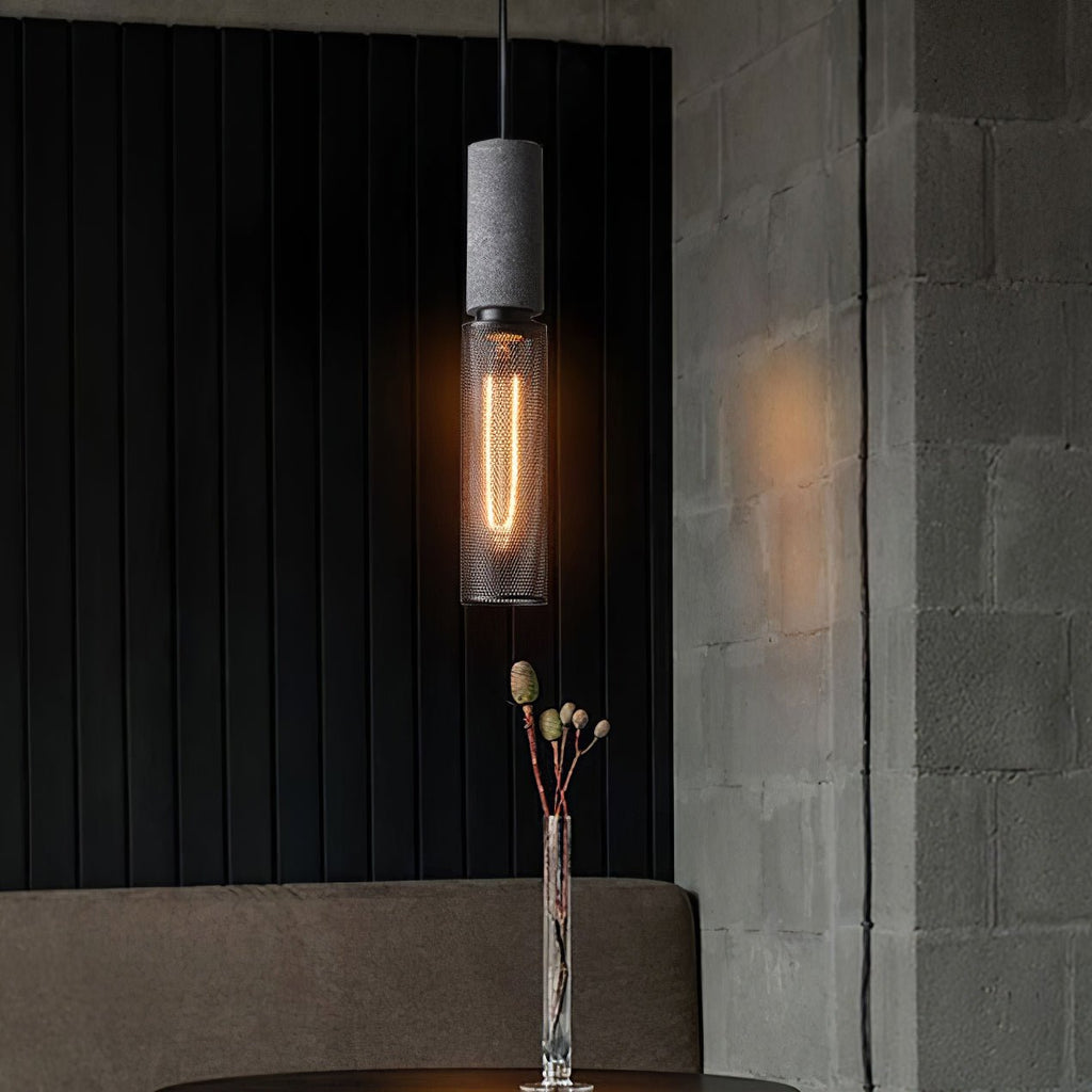 cement-mesh-pendant-light-anzaz-Cement Grey & Black-5