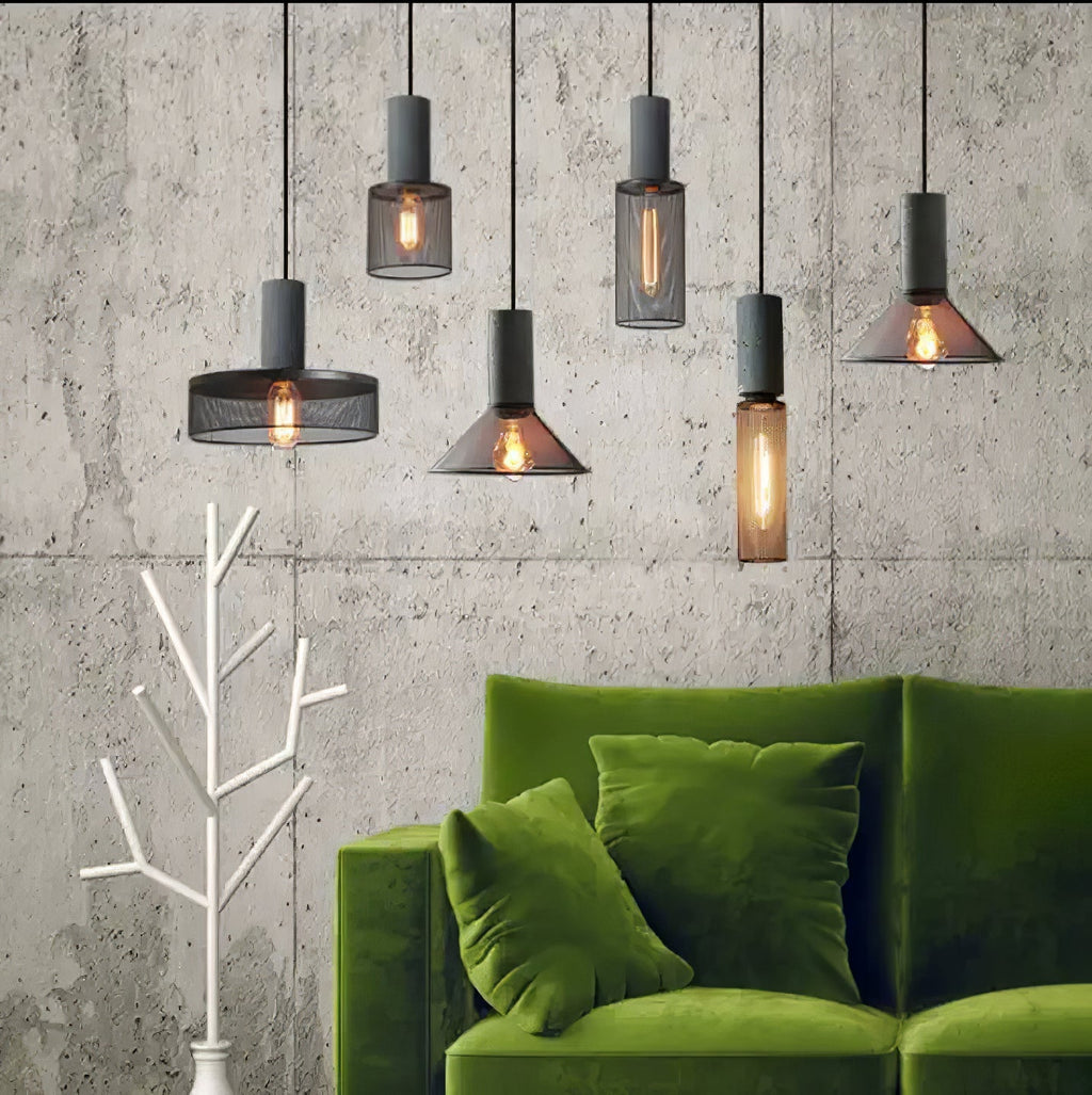 cement-mesh-pendant-light-anzaz-Cement Grey & Black-3