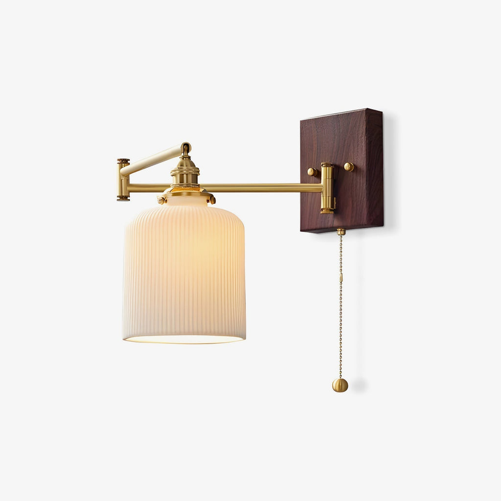 ceramic-geometry-wall-lamp-anzaz-Walnut wood color & Brass-1
