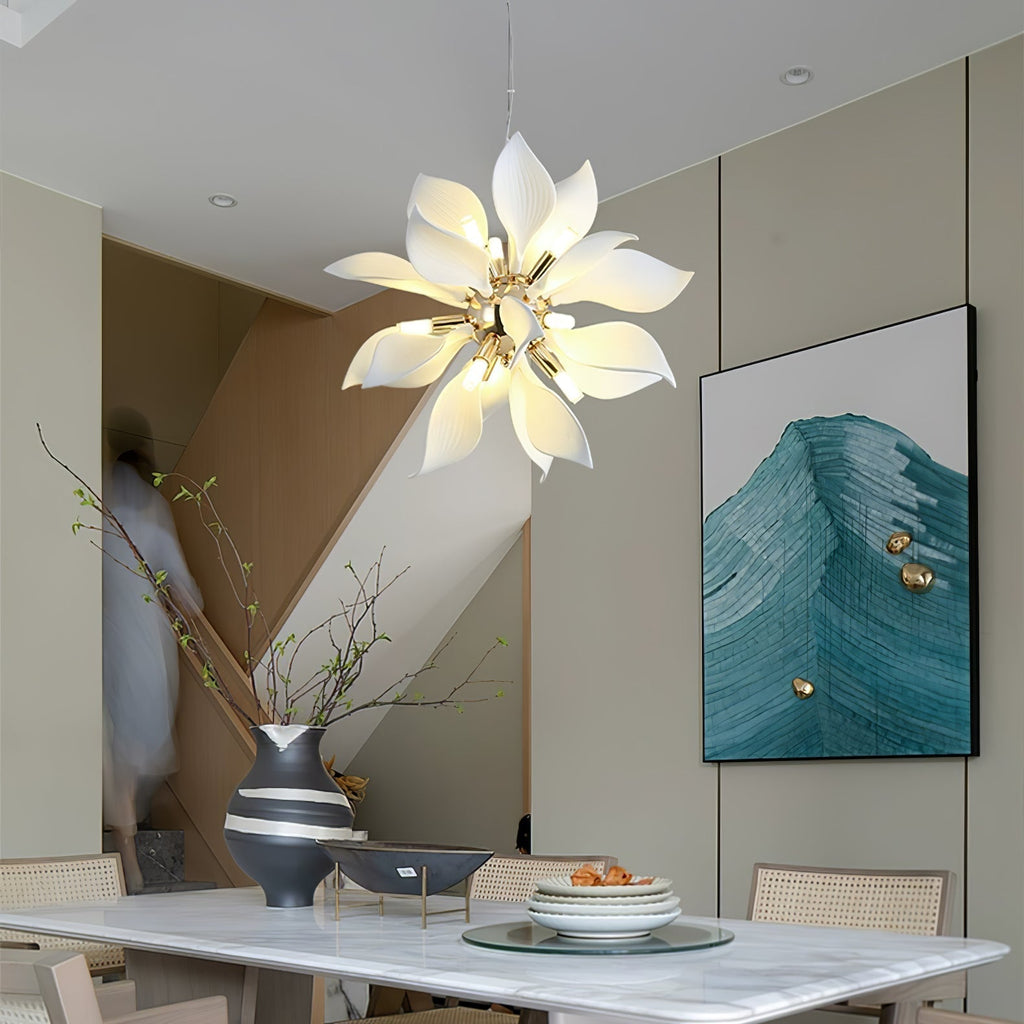 ceramic-petals-blooming-chandelier-anzaz-Gold & White-4