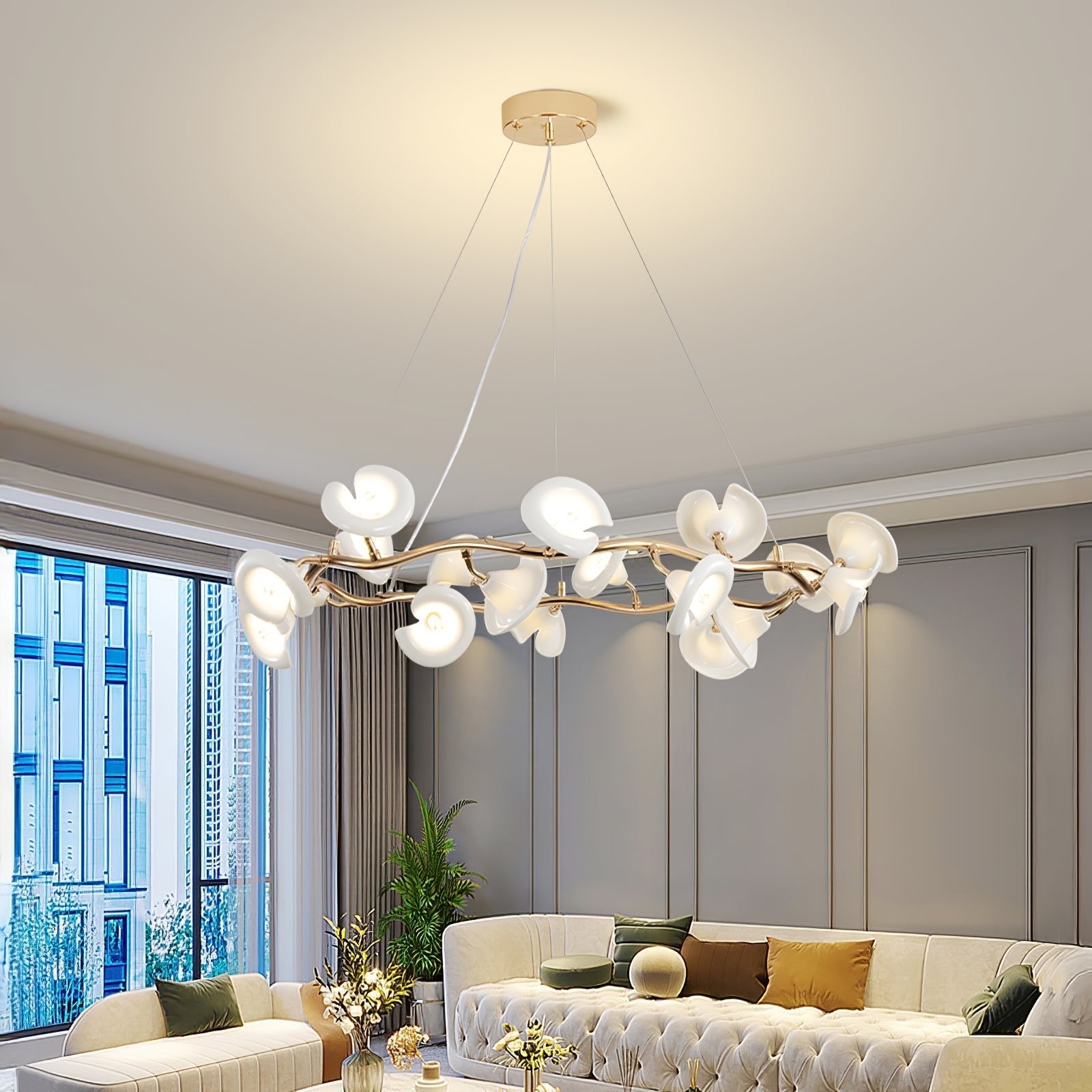 cerisium-blossom-chandelier-anzaz-Gold & White-3