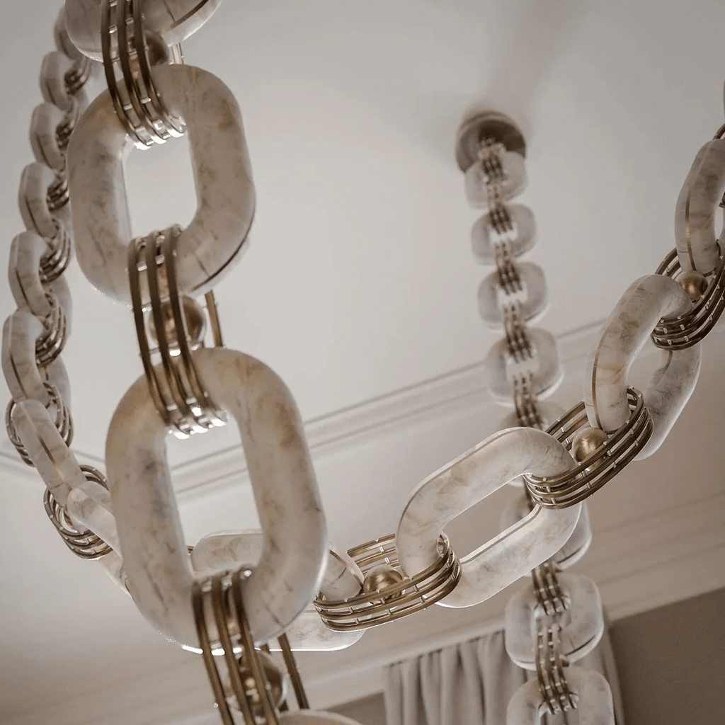 chain-link-chandelier-anzaz-Gold & White-5