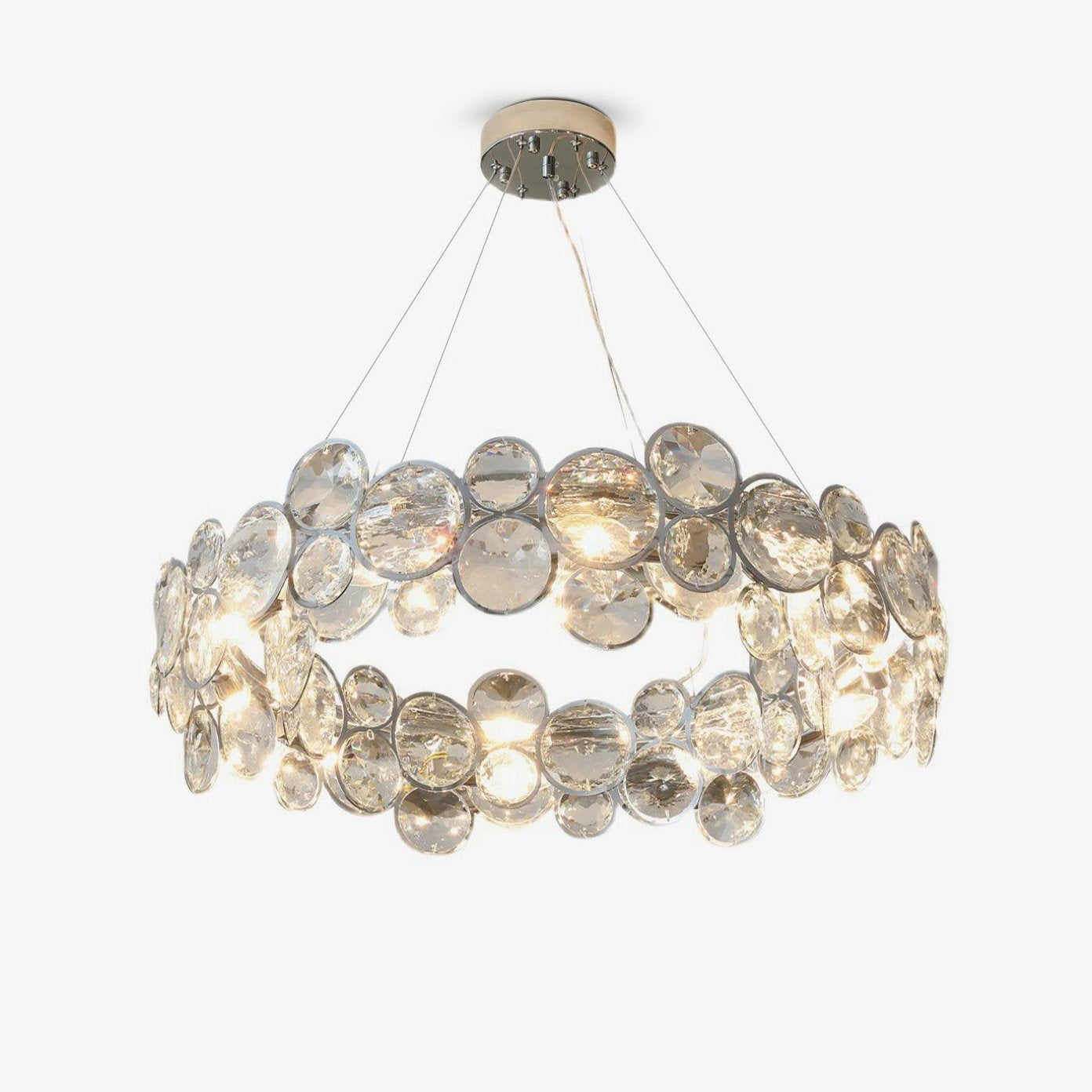 chrome-round-crystal-chandelier-anzaz-Chrome & Clear crystal-1