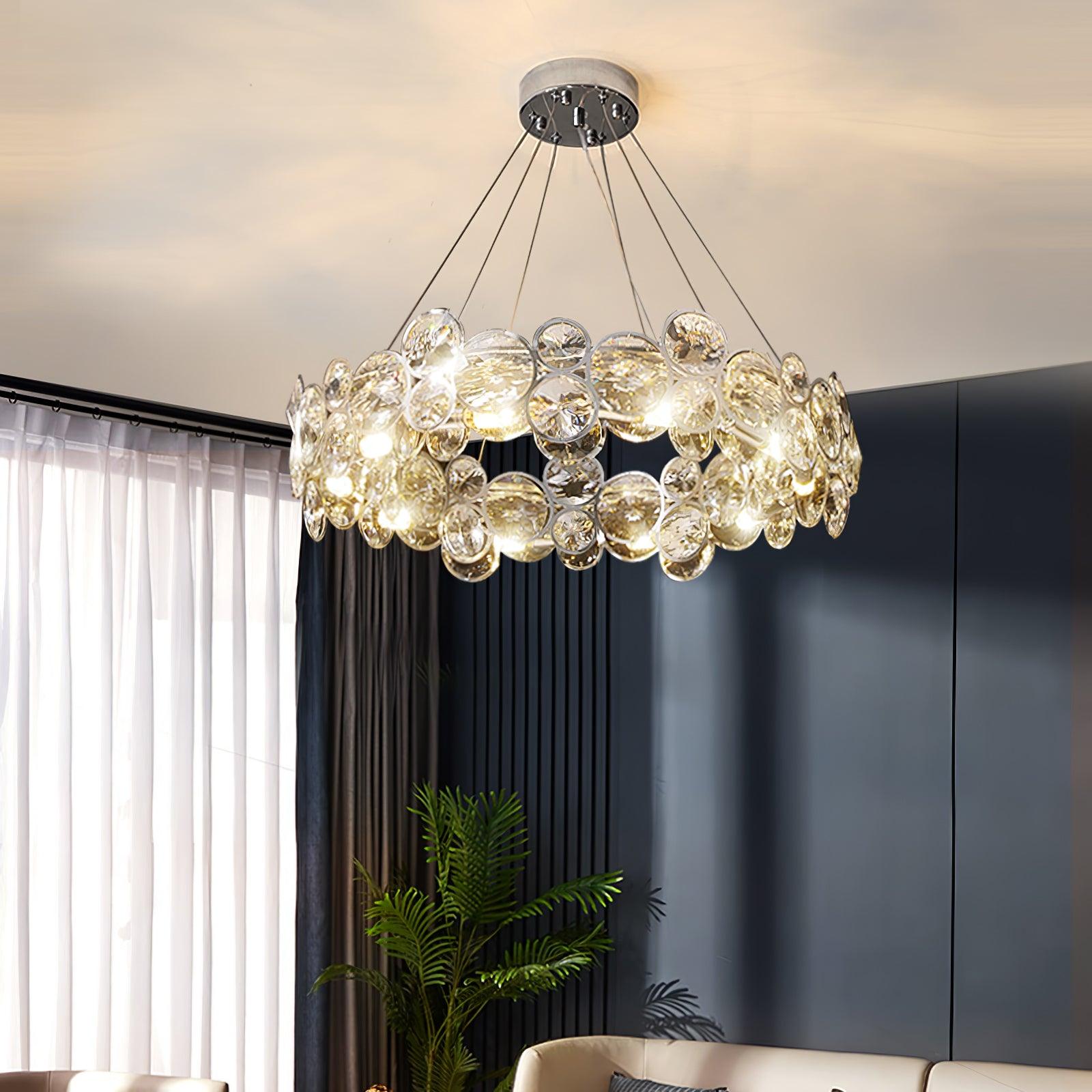 chrome-round-crystal-chandelier-anzaz-Chrome & Clear crystal-2
