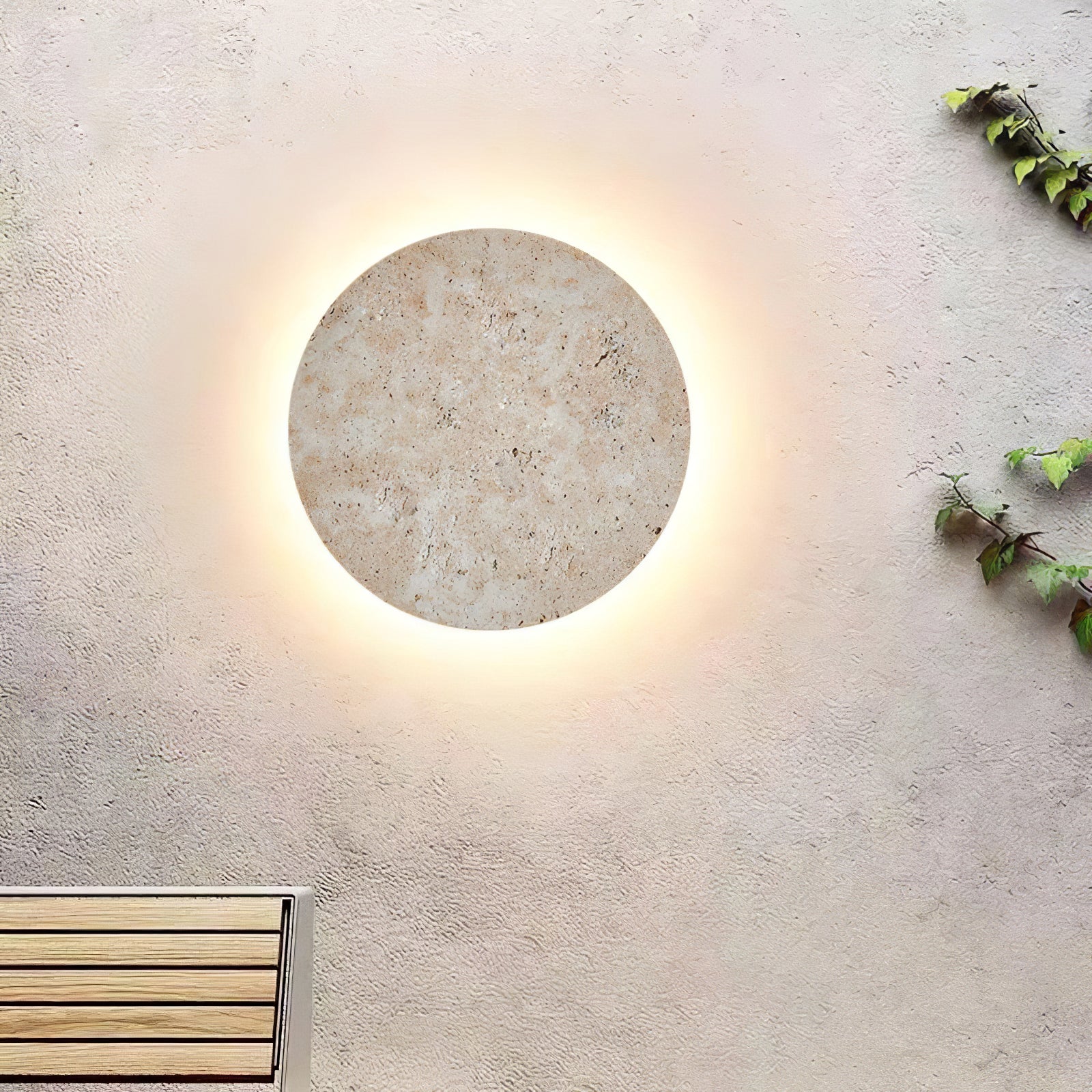 circle-travertine-wall-lamp-anzaz-Yellow travertine-2