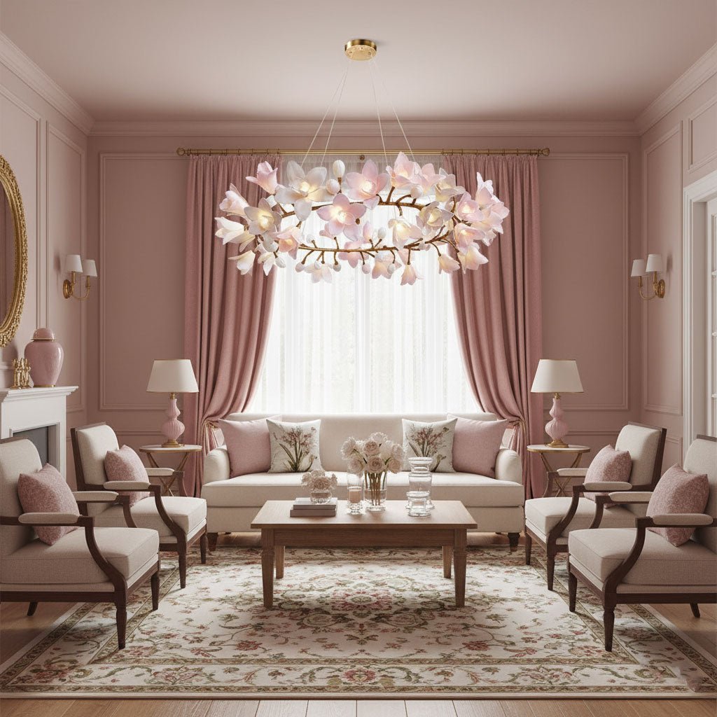 circular-blossom-chandelier-anzaz-Brass & Pink-4