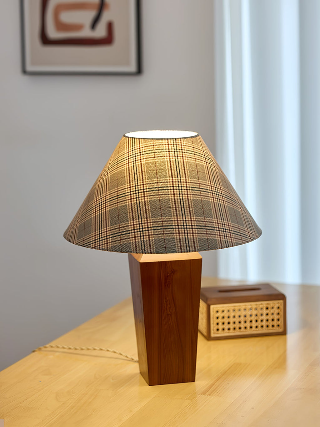 claremont-plaid-table-lamp-anzaz-Walnut Color & Beige Plaid-4