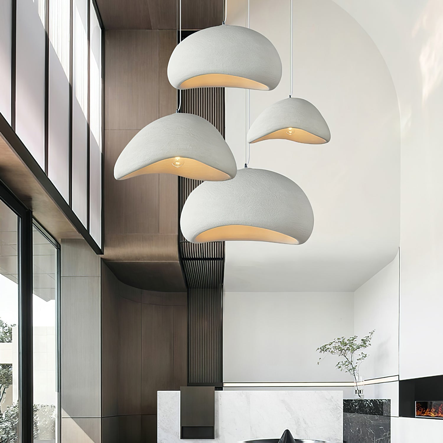 cloud-pendant-swag-light-style-b-anzaz-White & Black Hanging Wire-3