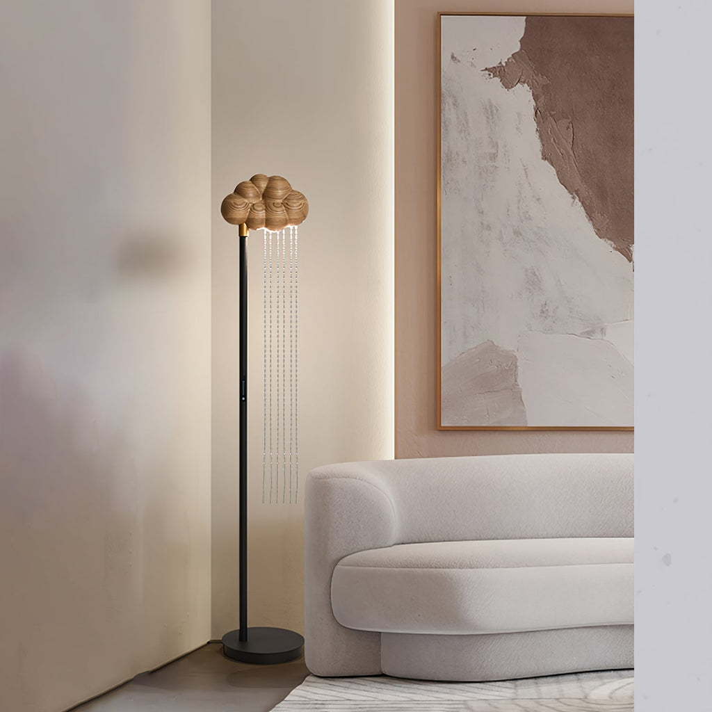 cloud-and-rain-floor-lamp-anzaz-Walnut Color & Clear crystal glass-5