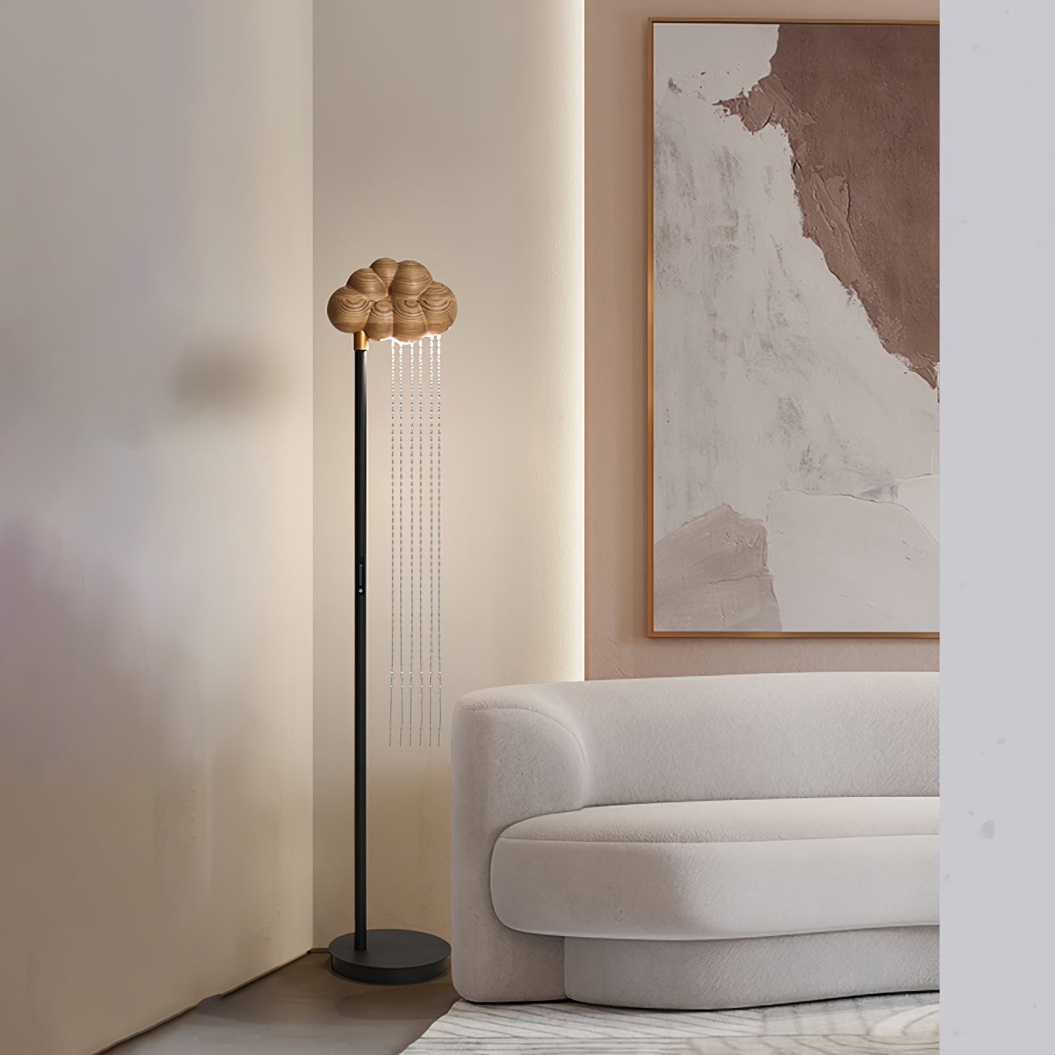 cloud-and-rain-floor-lamp-anzaz-Walnut Color & Clear crystal glass-5