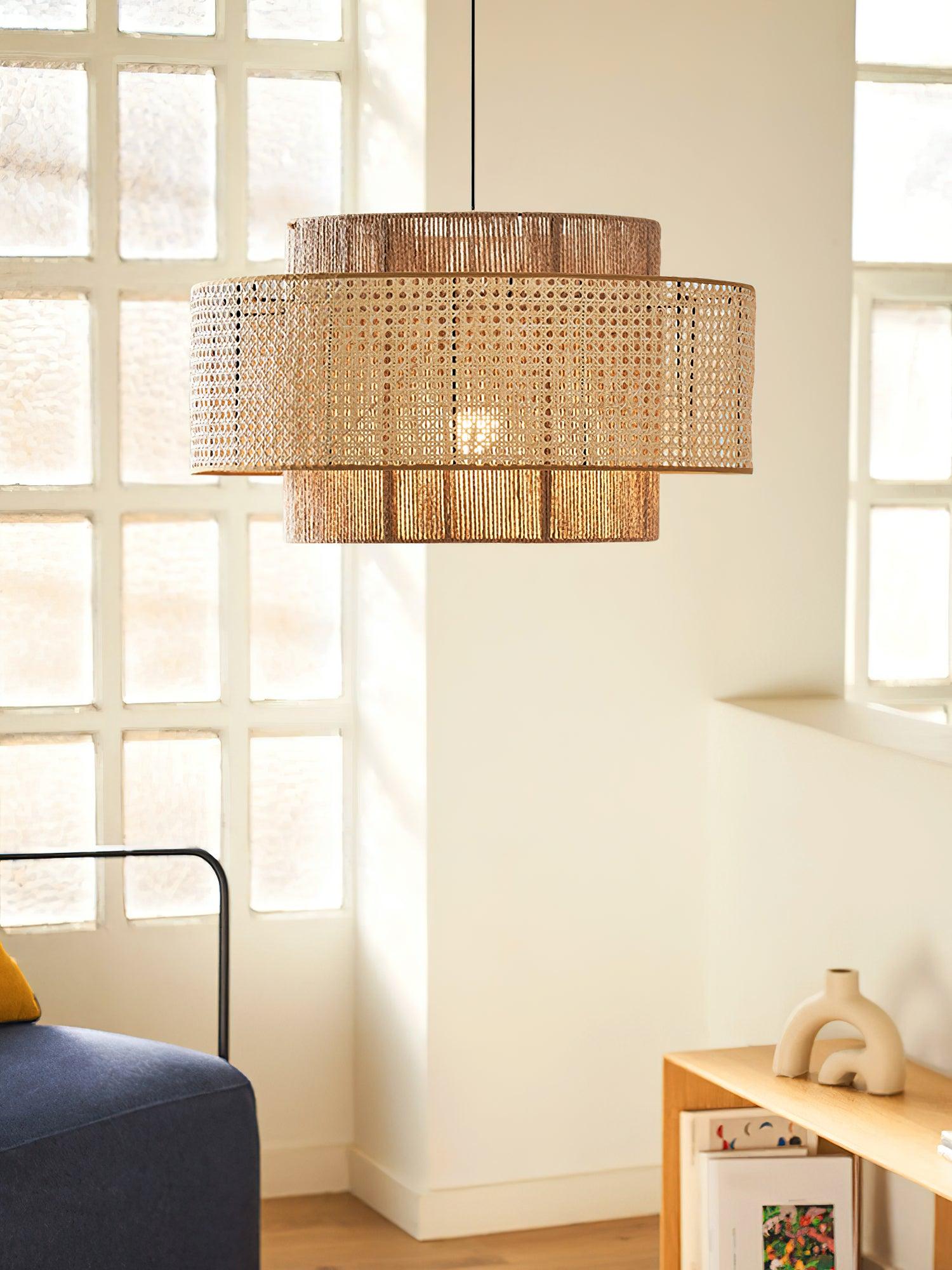 concentric-pendant-light-anzaz-Natural rattan＆Black-3