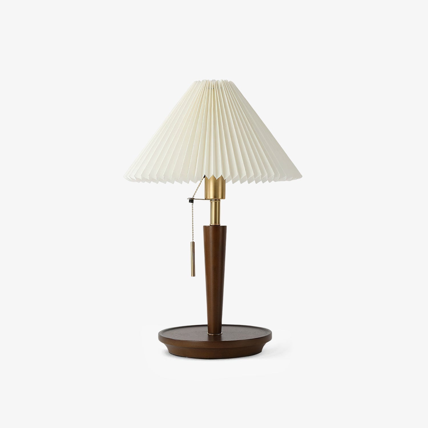 cone_pleated_fabric_table_lamp-anzaz-Wooden ＆ White-1