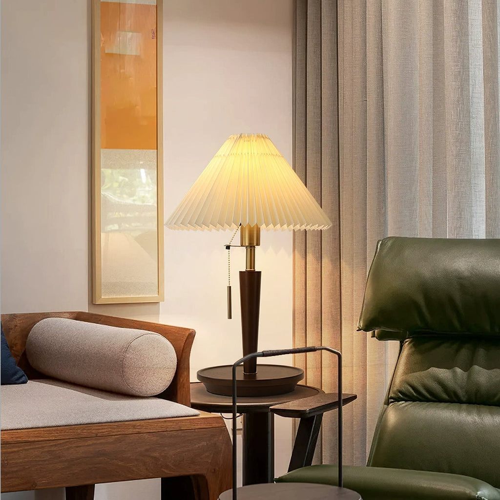 cone_pleated_fabric_table_lamp-anzaz-Wooden ＆ White-2