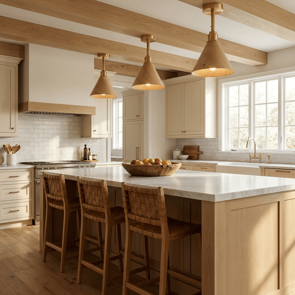 cone-semi-flush-ceiling-light-anzaz-Walnut Color & Gold-2