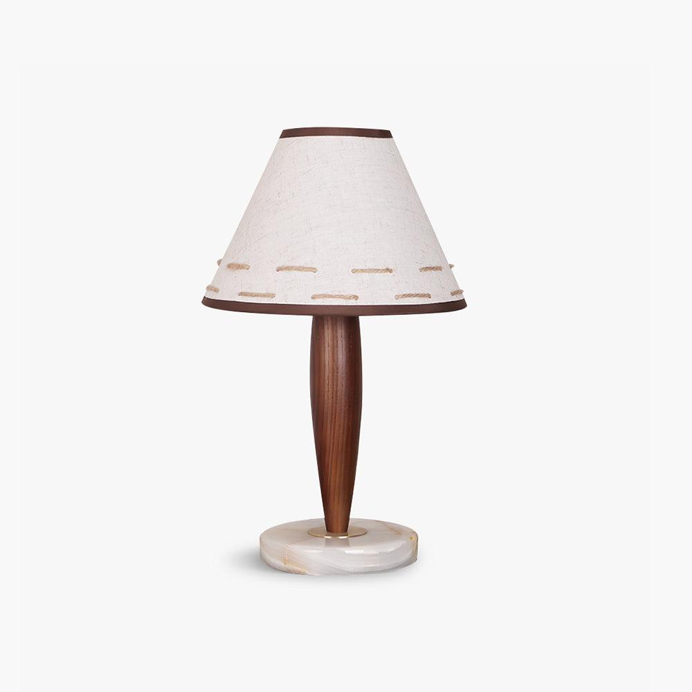 conical-table-lamp-anzaz-Walnut & White-1