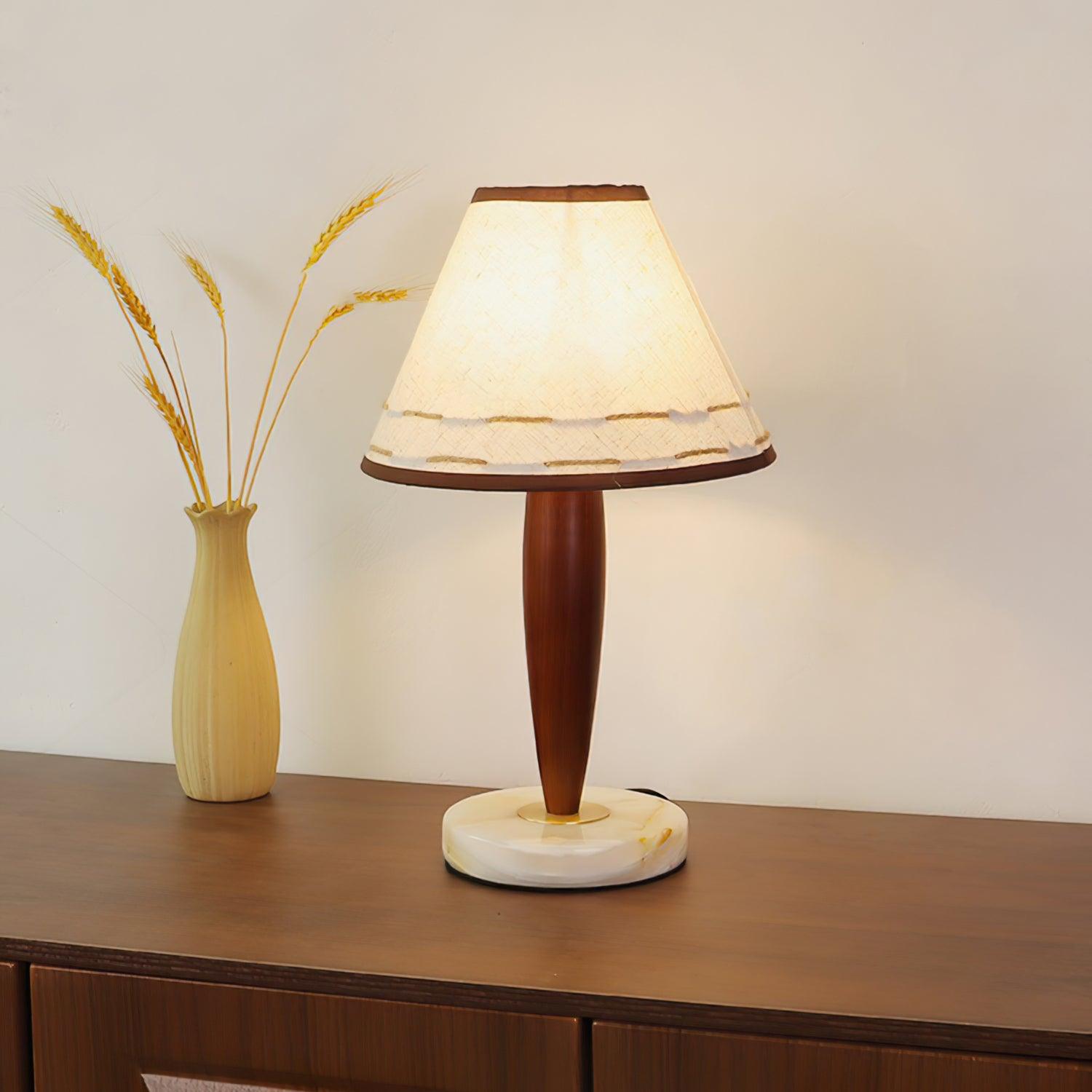 conical-table-lamp-anzaz-Walnut & White-2