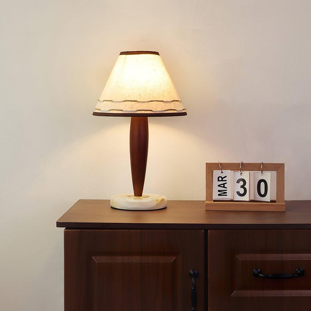 conical-table-lamp-anzaz-Walnut & White-4