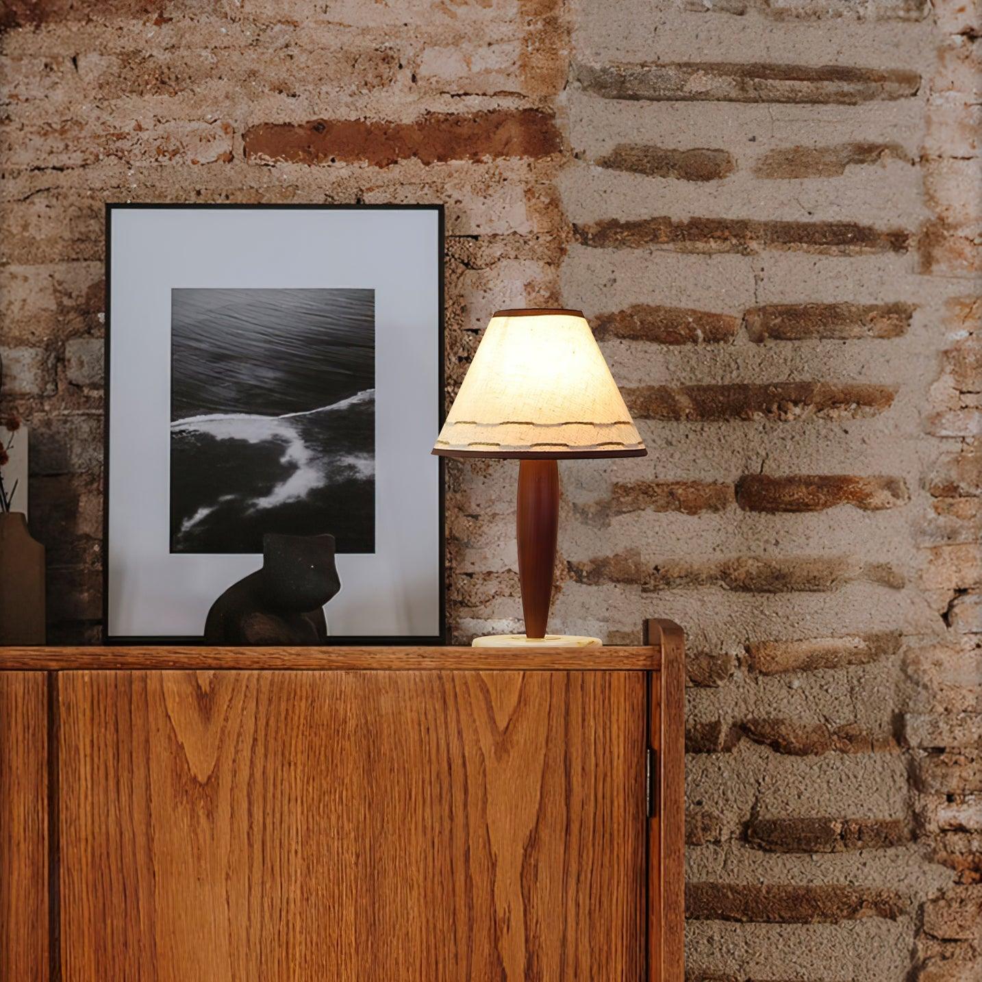 conical-table-lamp-anzaz-Walnut & White-3