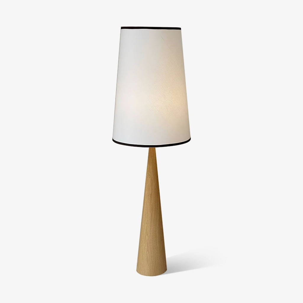 faux-wood-conical-floor-lamp-anzaz-Hydrographic Walnut Wood Grain Finish & White-1