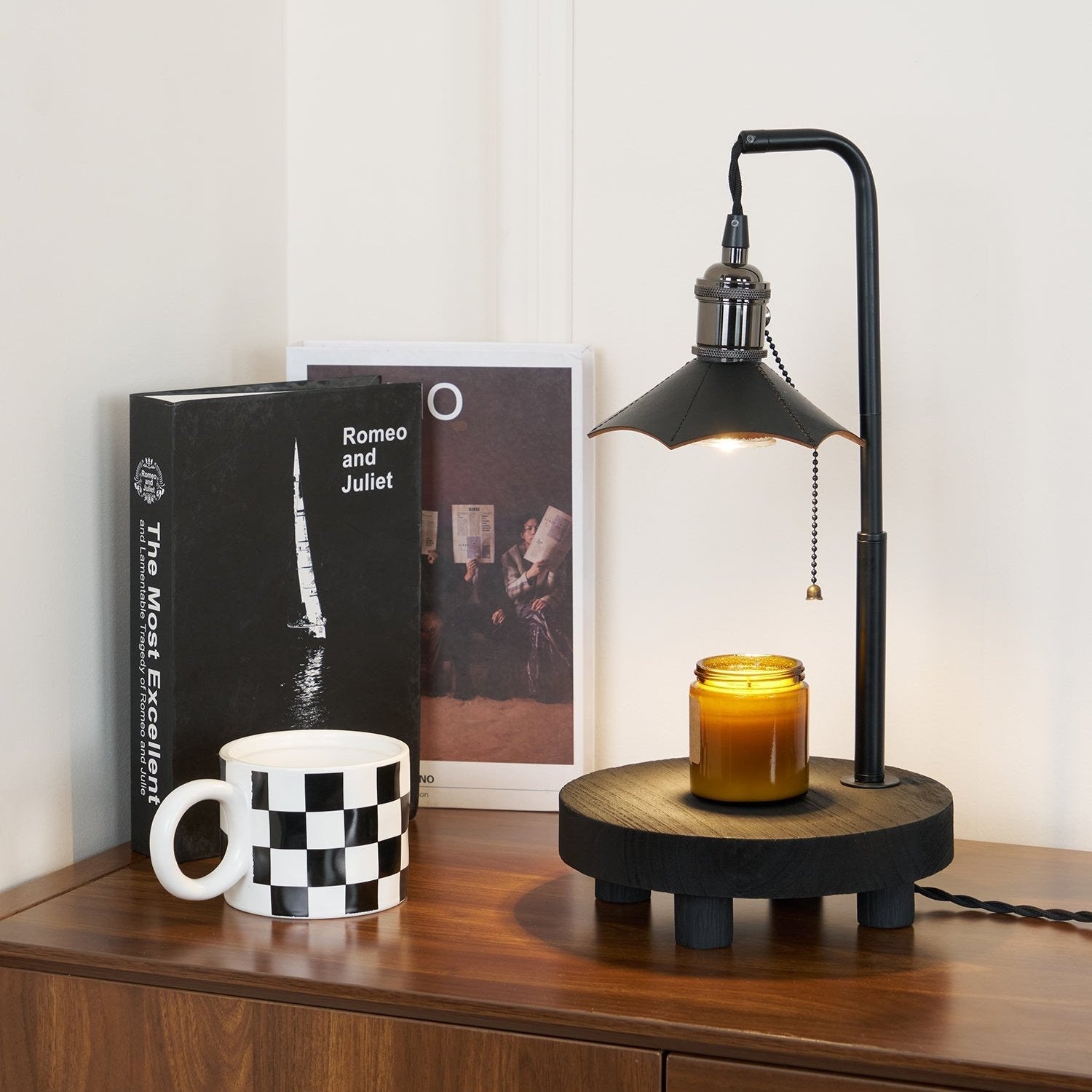 cordero-wooden-stool-table-lamp-anzaz-Black & Black-2