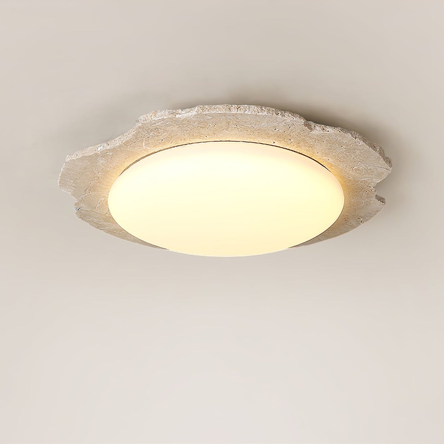 crater-halo-ceiling-light-anzaz-Yellow Travertine & White-2