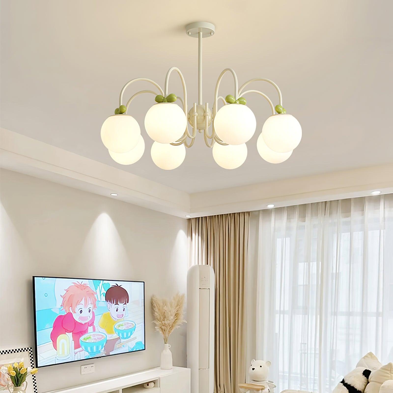 cream-cherry-chandelier-anzaz-Creamy & White glass-3