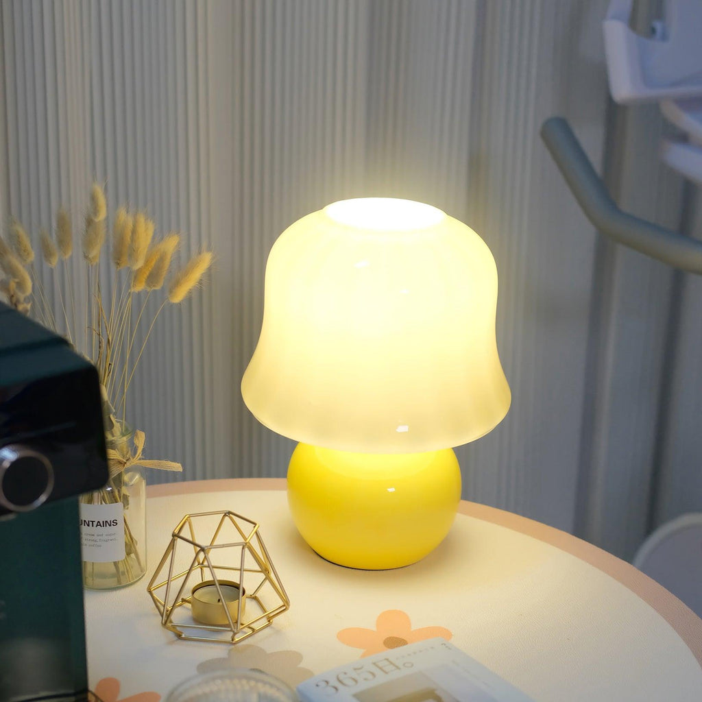 creamy-mushroom-table-lamp-anzaz-Yellow & Creamy-2