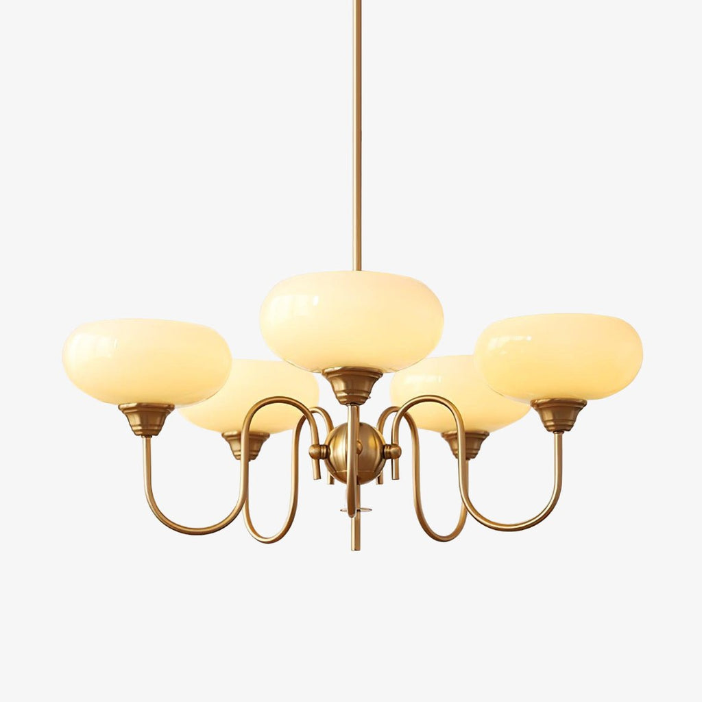 creamy-persimmon-chandelier-anzaz-Gold & Milk white-1