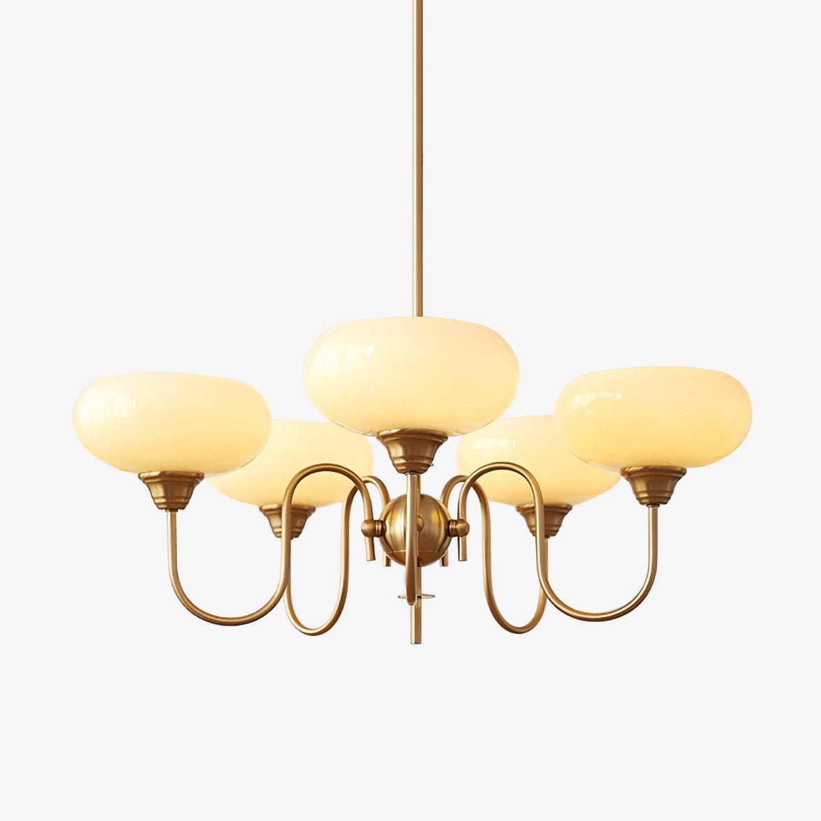 creamy-persimmon-chandelier-anzaz-Gold & Milk white-1